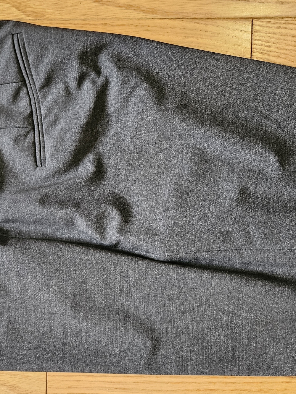 Ann Taylor Gray Straight-Leg Dress Pants